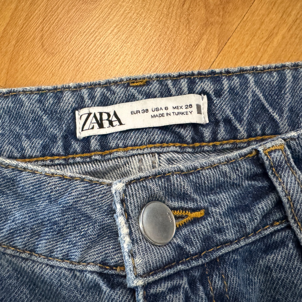 2 x Zara ZW Marine Straight Wide Leg Jean & Loose Fit Jean - Picture 7 of 10